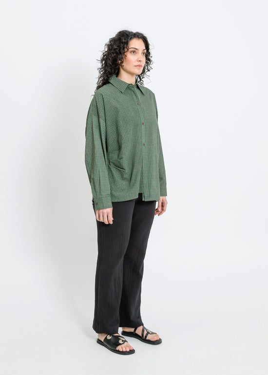 FIFER SHIRT / GREEN-GREY