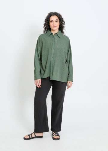 FIFER SHIRT / GREEN-GREY