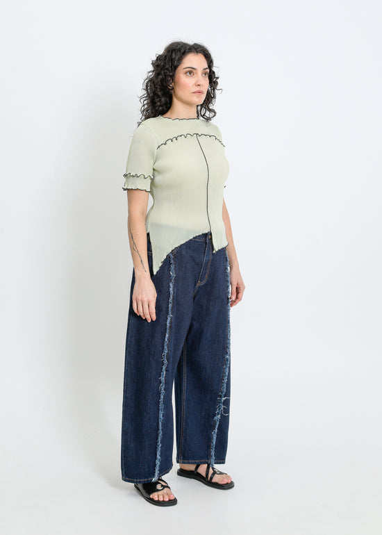 WALKER PLEAT TOP / SAGE