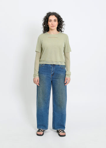 SANSA KNIT TOP / SAGE