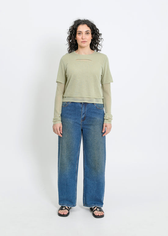 SANSA KNIT TOP / SAGE