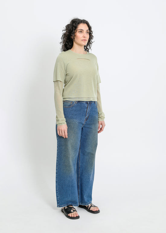 SANSA KNIT TOP / SAGE