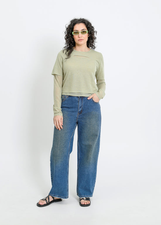 SANSA KNIT TOP / SAGE