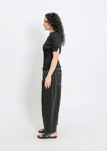 WALKER PLEAT TOP / BLACK