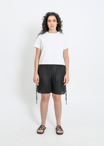 SILVANA PLEAT SHORT / BLACK