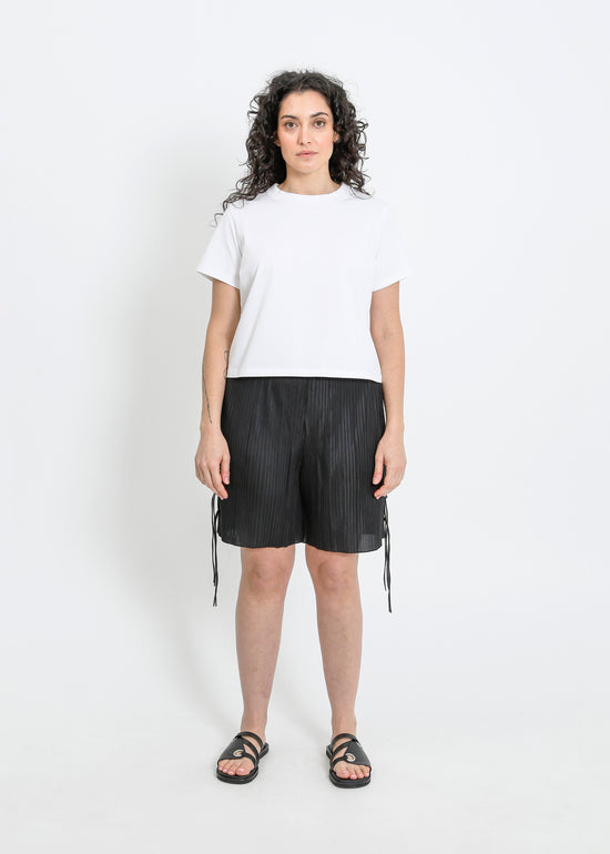 SILVANA PLEAT SHORT / BLACK