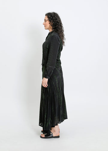 RAVEN SKIRT / BLACK-GREEN