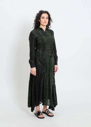 RAVEN SKIRT / BLACK-GREEN
