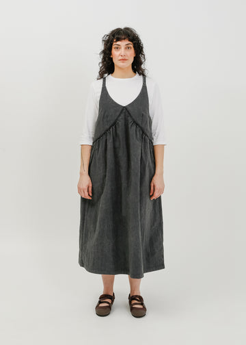 Roy Pinafore Dress / Washed Charcoal