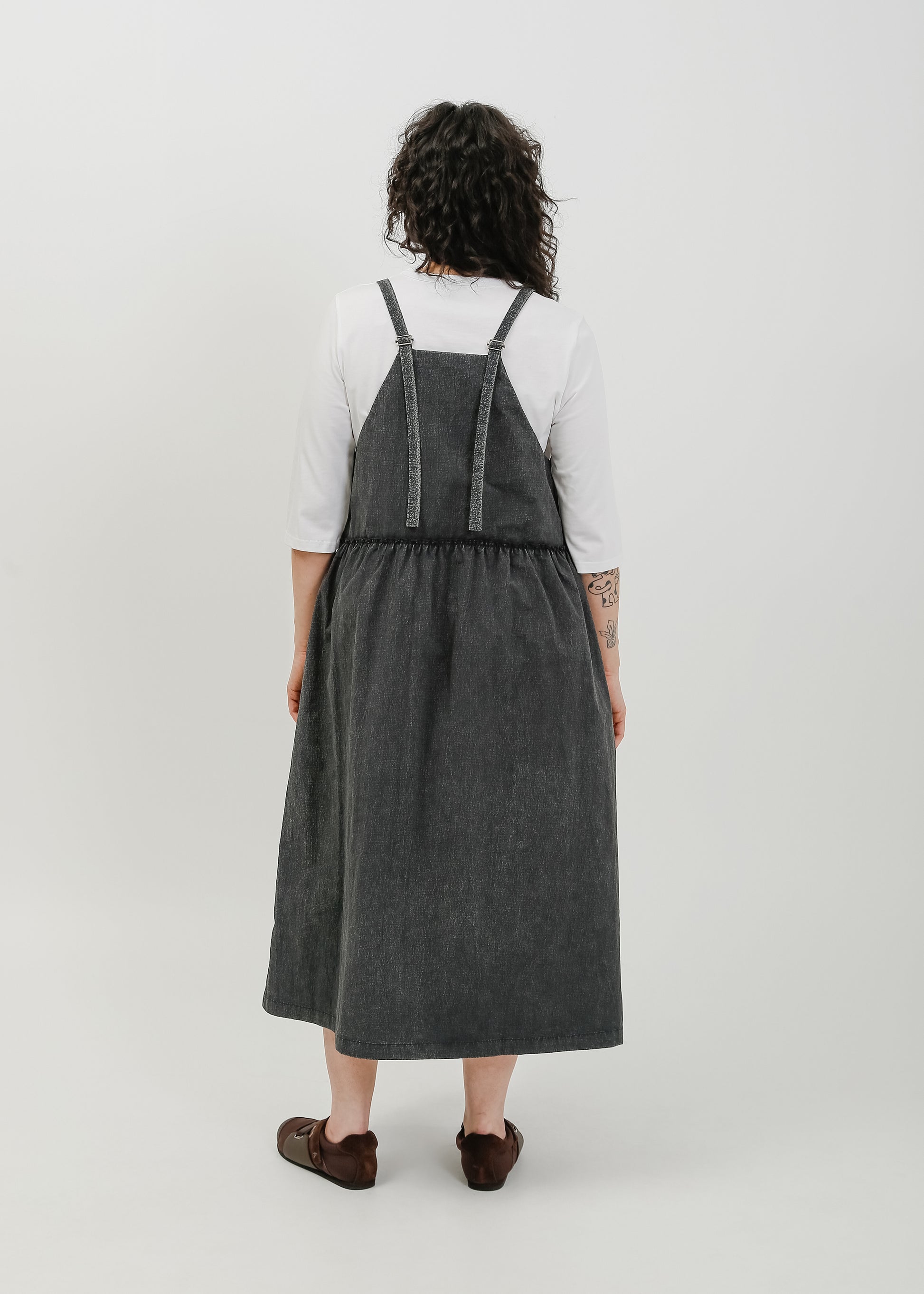 Roy Pinafore Dress / Washed Charcoal - 
Washed Charcoal (image 9)