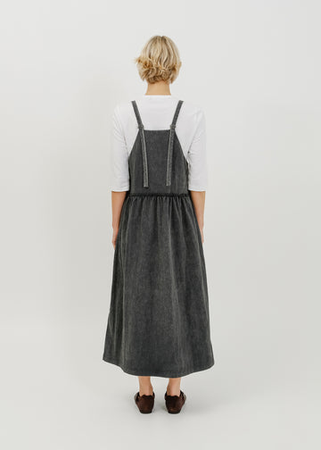 Roy Pinafore Dress / Washed Charcoal