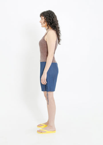 SILVANA PLEAT SHORT / TEAL