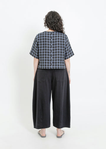 RAY TOP / BLACK-TEAL
