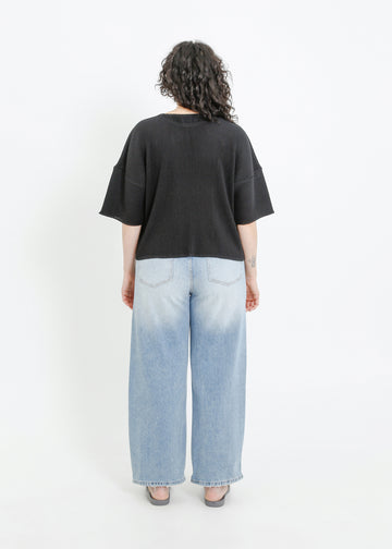 MADISON PLEAT TOP / BLACK