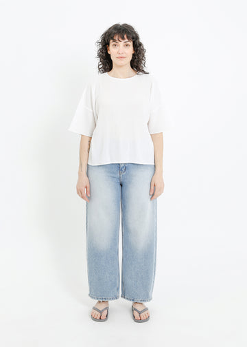 MADISON PLEAT TOP / WHITE