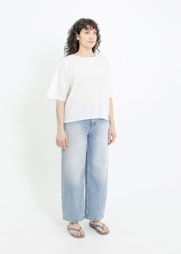 MADISON PLEAT TOP / WHITE