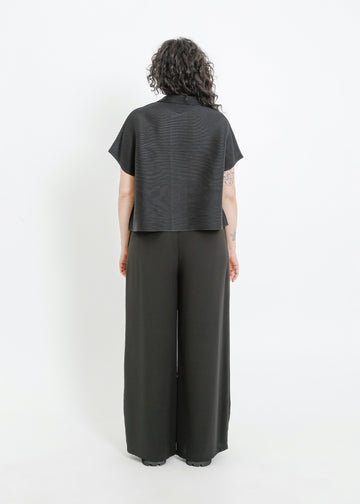 MAZIE PLEAT SHIRT / BLACK