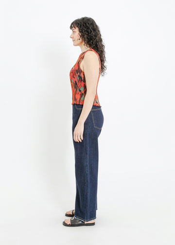 EMMA PLEAT TOP / PEONY PARADE