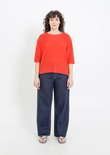 MADISON PLEAT TOP / RED