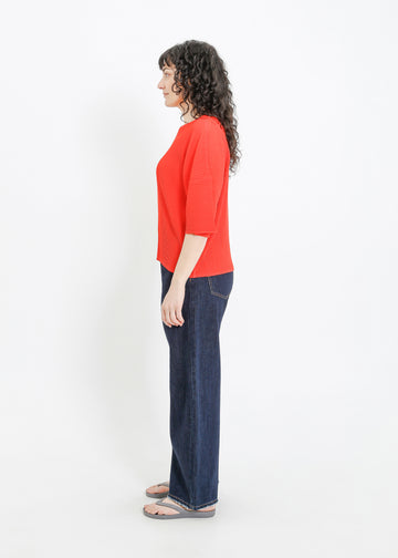 MADISON PLEAT TOP / RED
