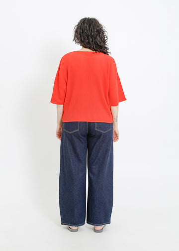 MADISON PLEAT TOP / RED