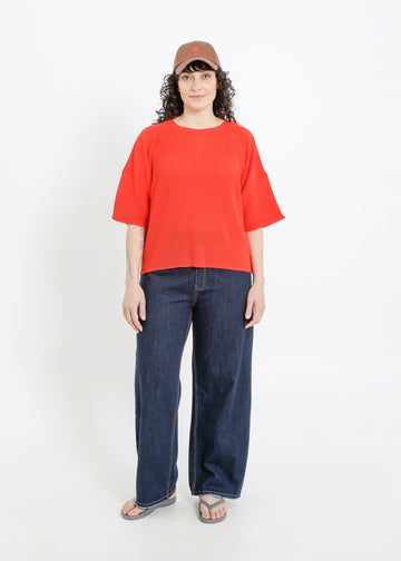 MADISON PLEAT TOP / RED