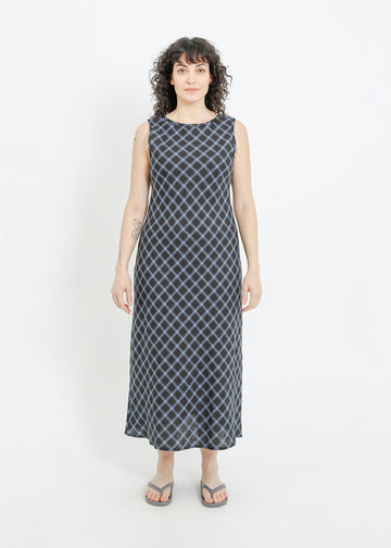 DEE DRESS / BLACK-TEAL