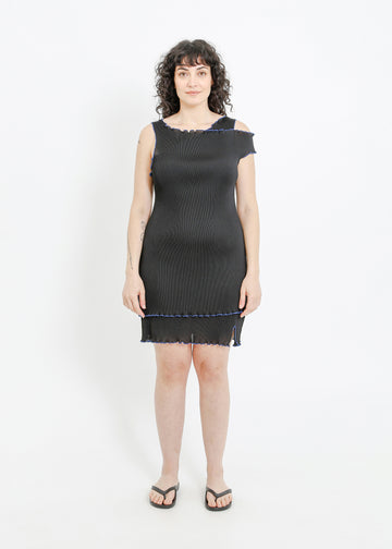 MALONE PLEAT DRESS / BLACK