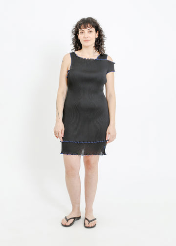 MALONE PLEAT DRESS / BLACK