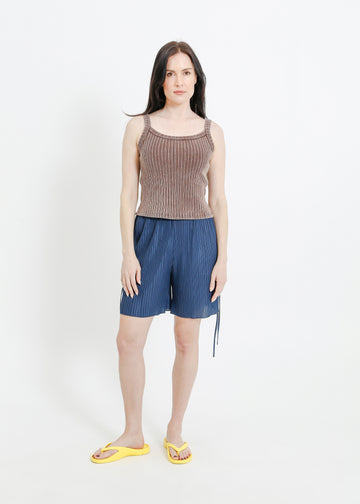 SILVANA PLEAT SHORT / TEAL