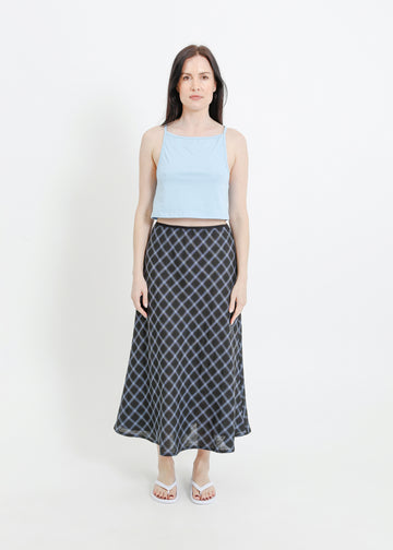 BENNIE SKIRT / BLACK-TEAL