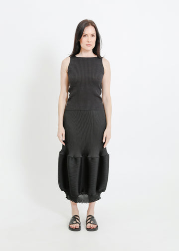 RANDI PLEAT SKIRT / BLACK