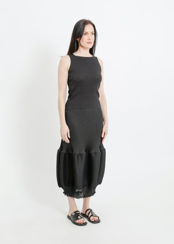 RANDI PLEAT SKIRT / BLACK