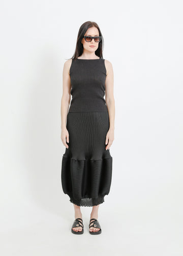 RANDI PLEAT SKIRT / BLACK