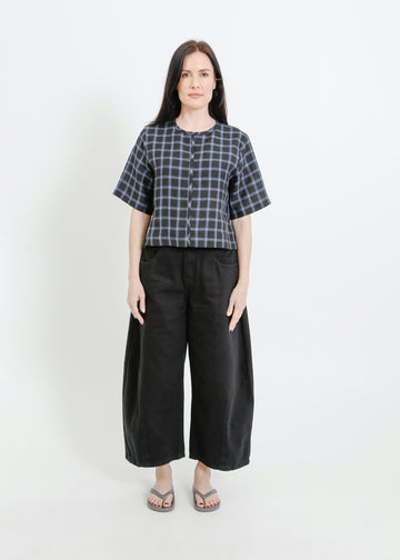 RAY TOP / BLACK-TEAL
