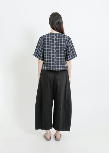 RAY TOP / BLACK-TEAL