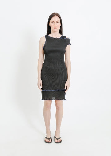MALONE PLEAT DRESS / BLACK