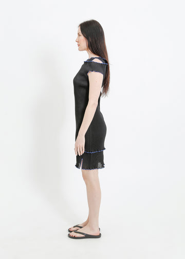 MALONE PLEAT DRESS / BLACK