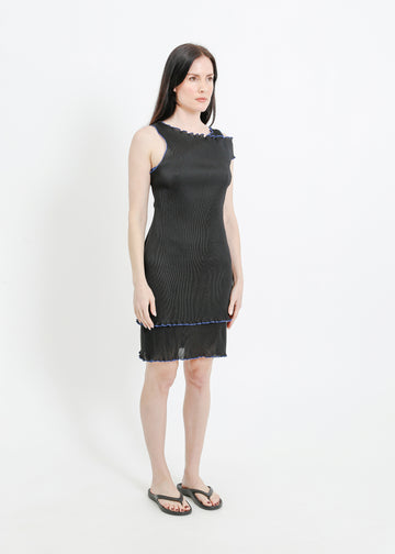 MALONE PLEAT DRESS / BLACK