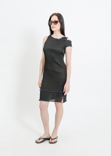 MALONE PLEAT DRESS / BLACK