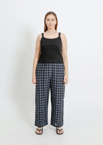 COOPER PANT / BLACK-TEAL