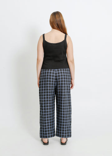 COOPER PANT / BLACK-TEAL