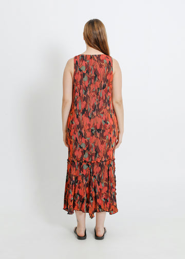 ADELINE PLEAT DRESS / PEONY PARADE