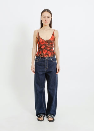 DANSON CAMI / FRAGILE BLOOMS - CHOCOLATE-POPPY