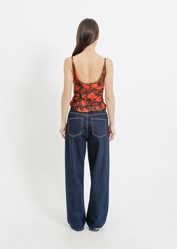 DANSON CAMI / FRAGILE BLOOMS - CHOCOLATE-POPPY