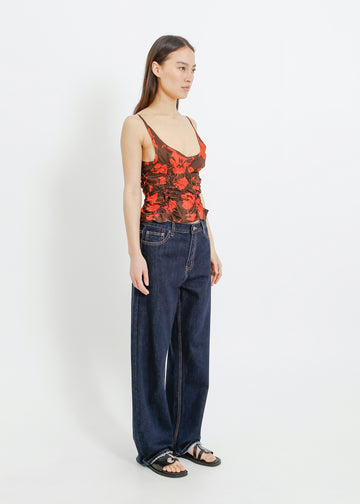 DANSON CAMI / FRAGILE BLOOMS - CHOCOLATE-POPPY