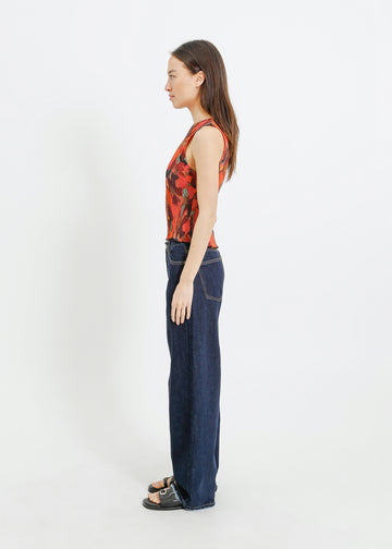 EMMA PLEAT TOP / PEONY PARADE