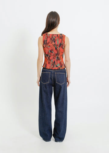 EMMA PLEAT TOP / PEONY PARADE