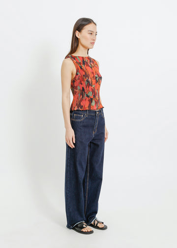 EMMA PLEAT TOP / PEONY PARADE