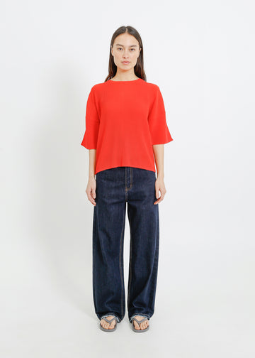 MADISON PLEAT TOP / RED